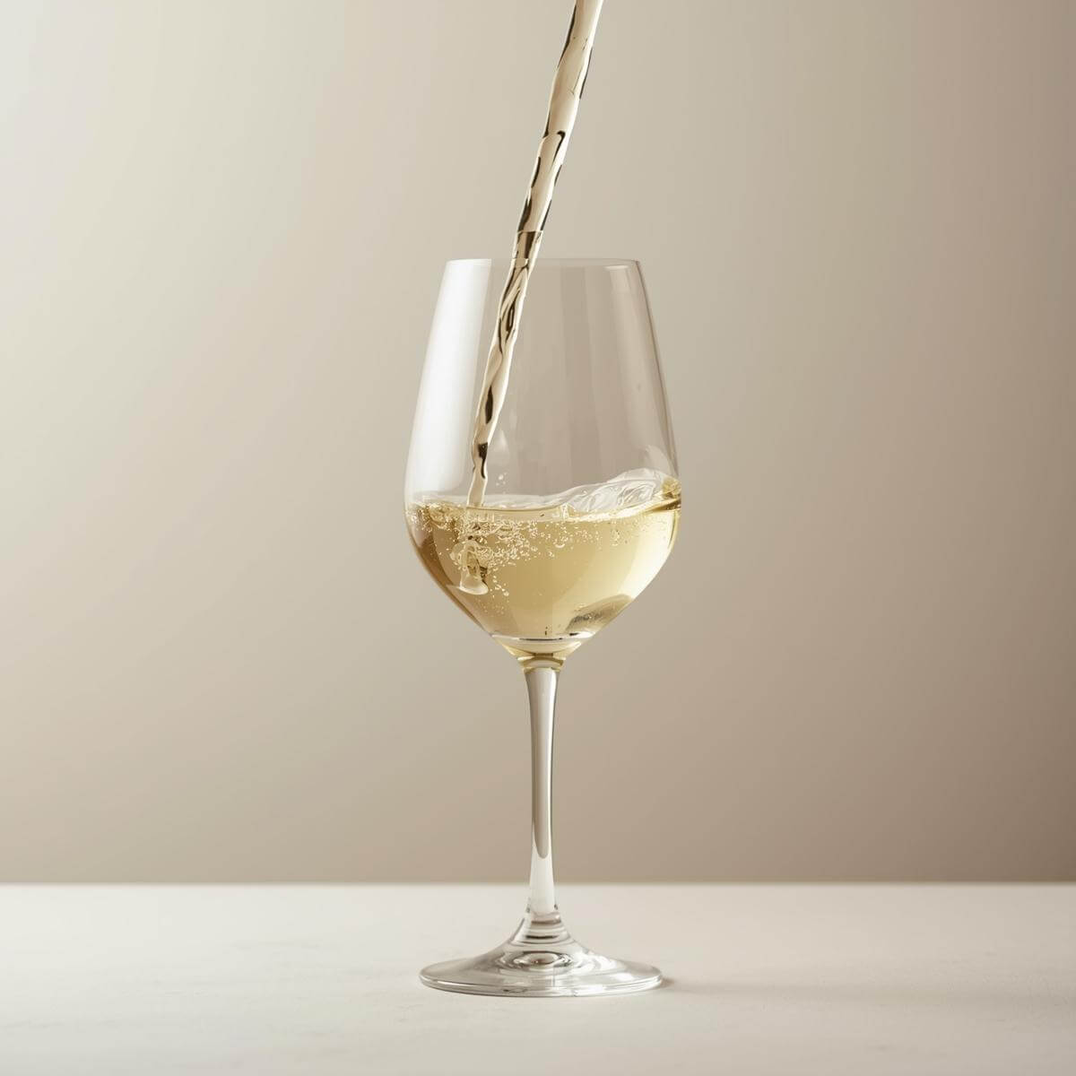 Verre de vin blanc avec vin blanc qui coule – kits de vin maison