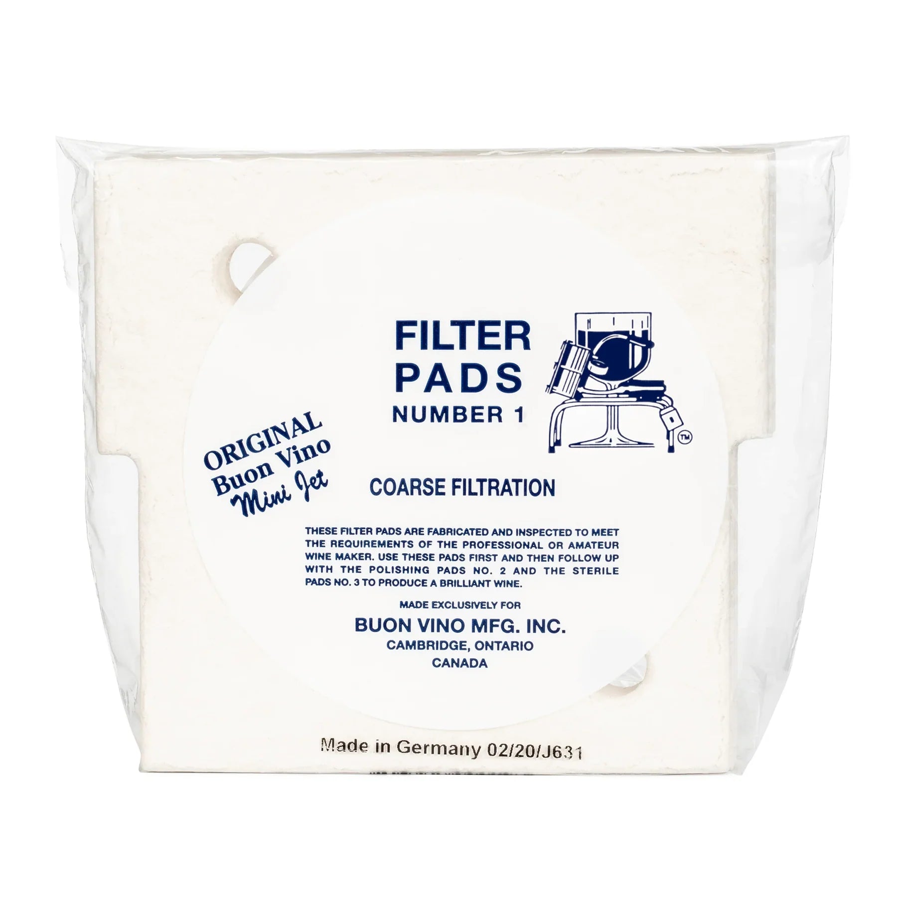 Tampons filtrants Buon Vino Mini Jet #1 5–7 µm – pack de 3