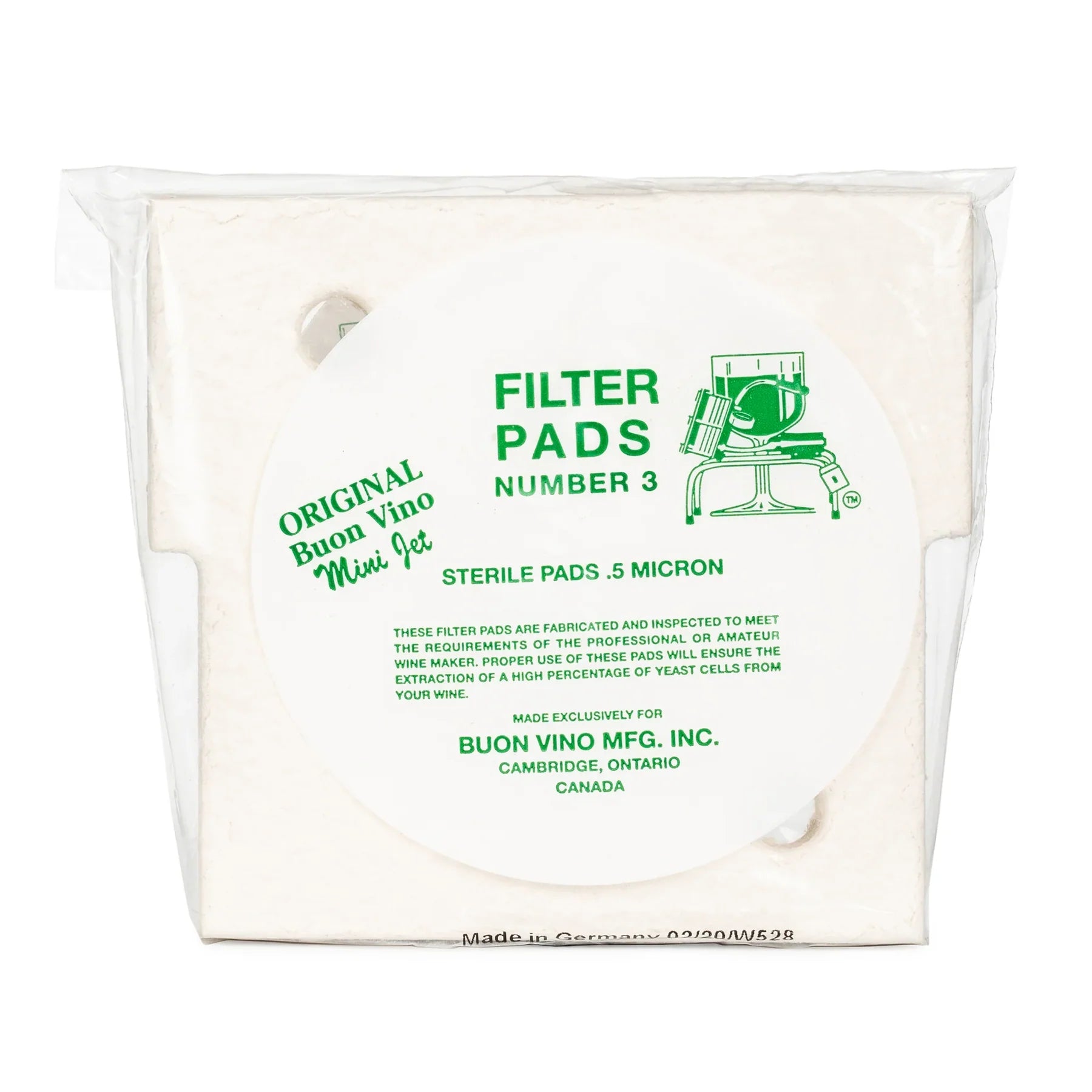 Tampons filtrants Buon Vino Mini Jet #3 0,5–1 µm