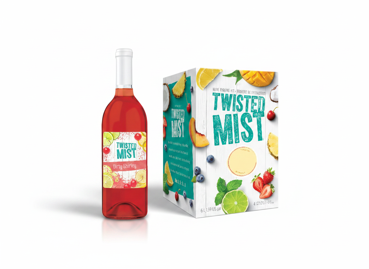 Twisted Mist Dirty Shirley – Kit style cocktail (citron‑lime, grenadine, cerise)