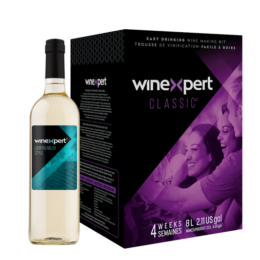 Kit de fabrication de vin rosé Winexpert Classic Liebfraumilch – trousse de vinification artisanale pour créer 23 L de vin de qualité comparable à ceux de la SAQ, vendu chez Les Plaisirs du Vin.